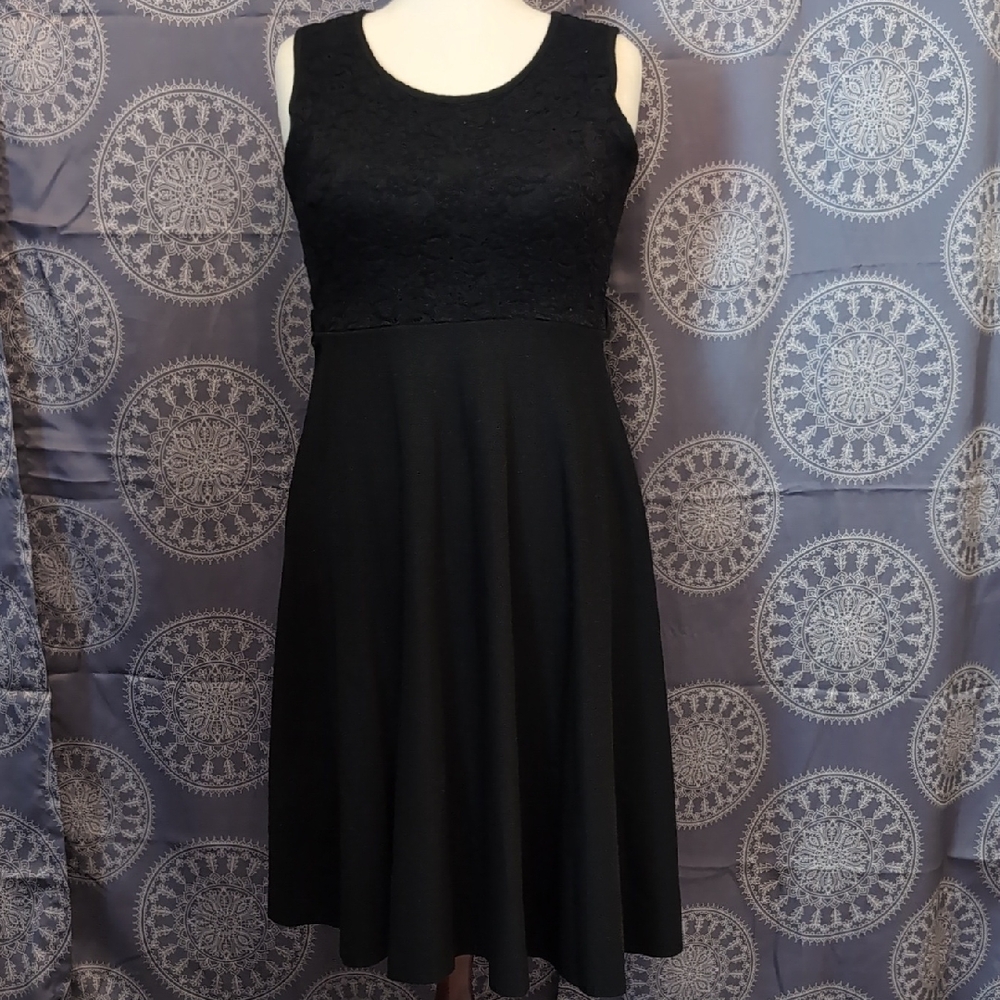 Black Lace Bodice Dress